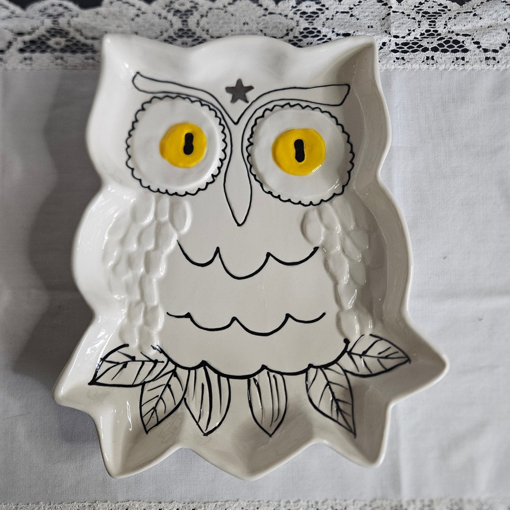 Anthropologie Halloween Magic Francesca Kaye Dessert Plate Tray 9"x7"